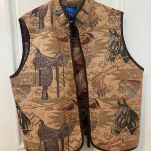 Natural Reflections Horse Print Vest